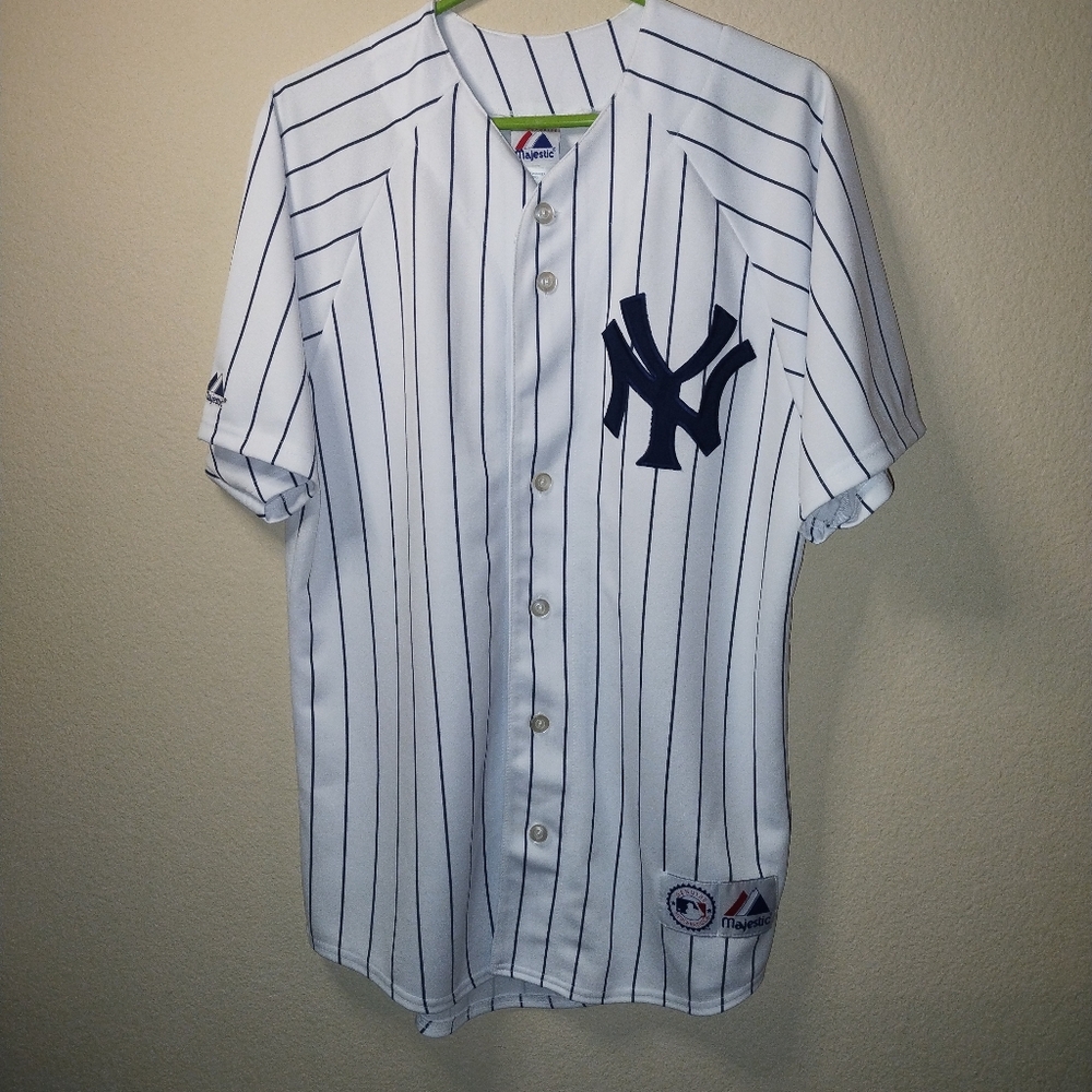 White Pinstripe Baseball Jersey